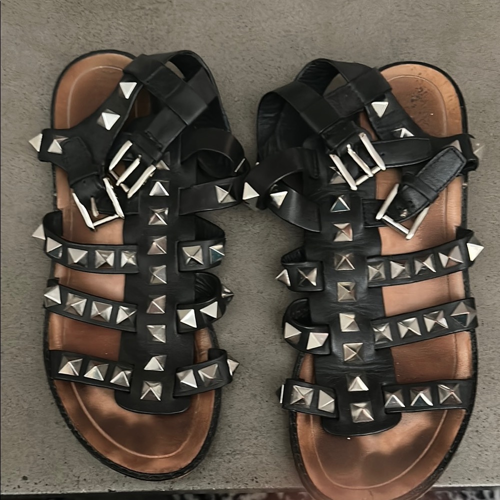 Rebecca Minkoff Leather Studded Gladiator Sandals
